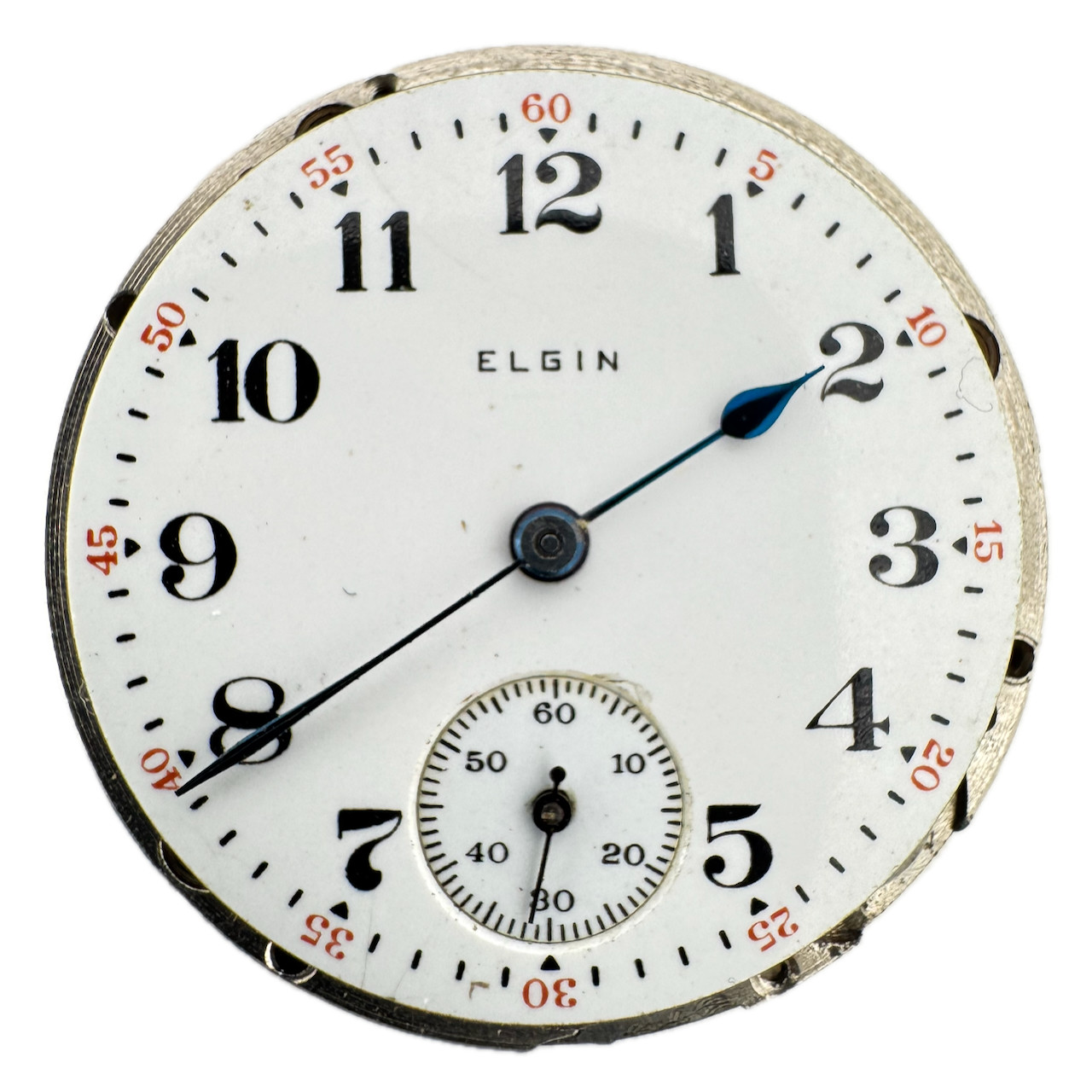Antique 0s 1917 Elgin 2 7j Mechanical Hunter Pocket Watch Movement 417 USA Runs