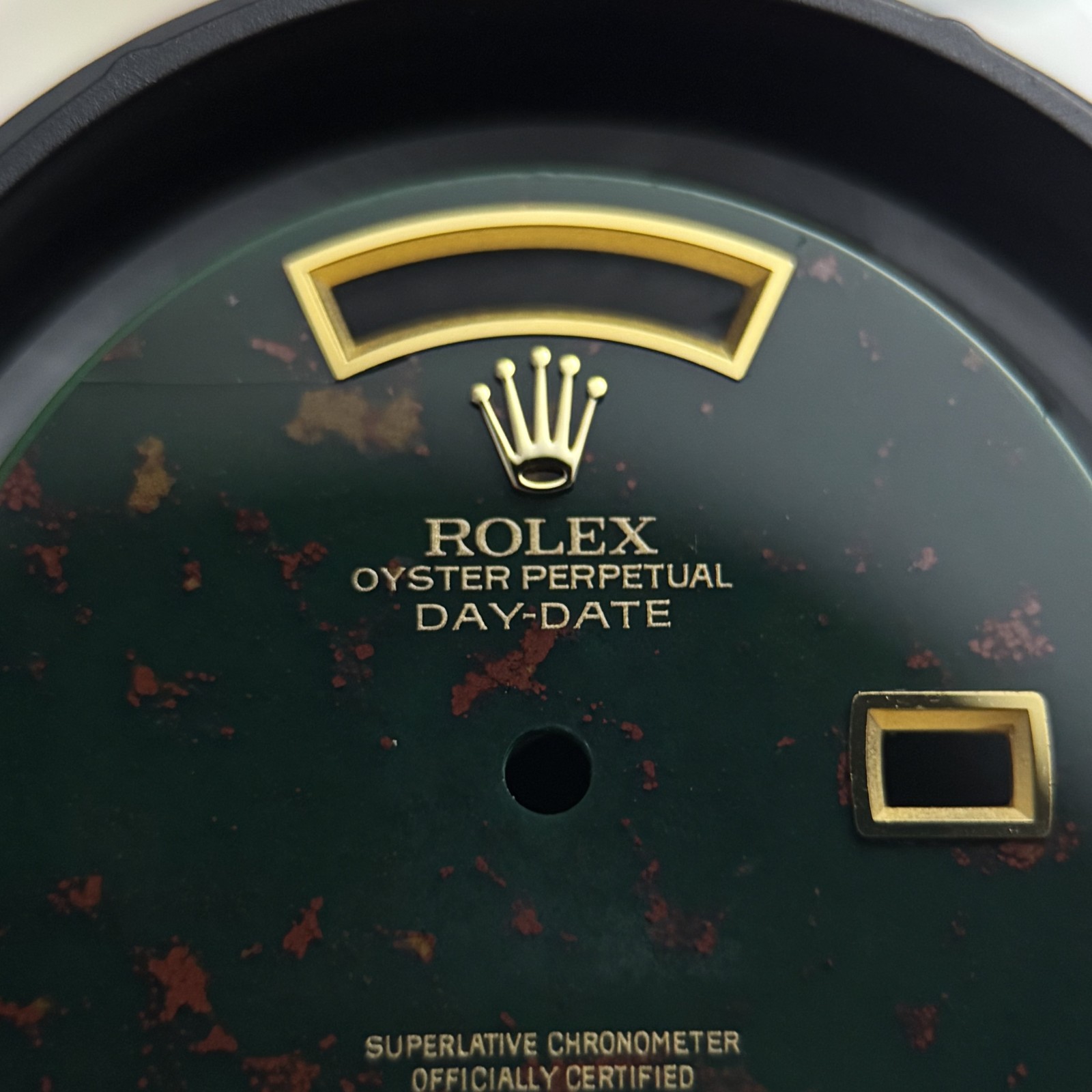 Quickset President Custom Yellow Blood Stone Dial For Rolex 18038 18238 118238