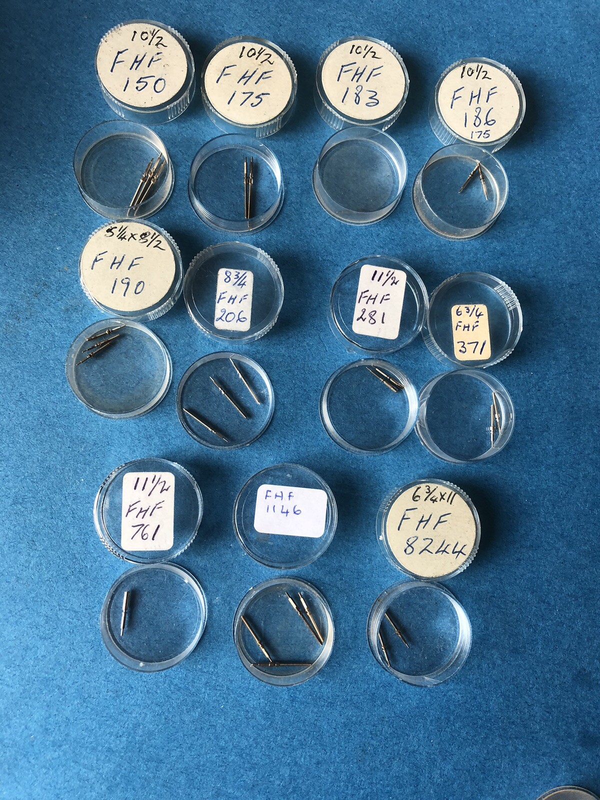 Vintage Watch Stems for FE , FEF, Felsa and FHF Watch movements as seen in photo