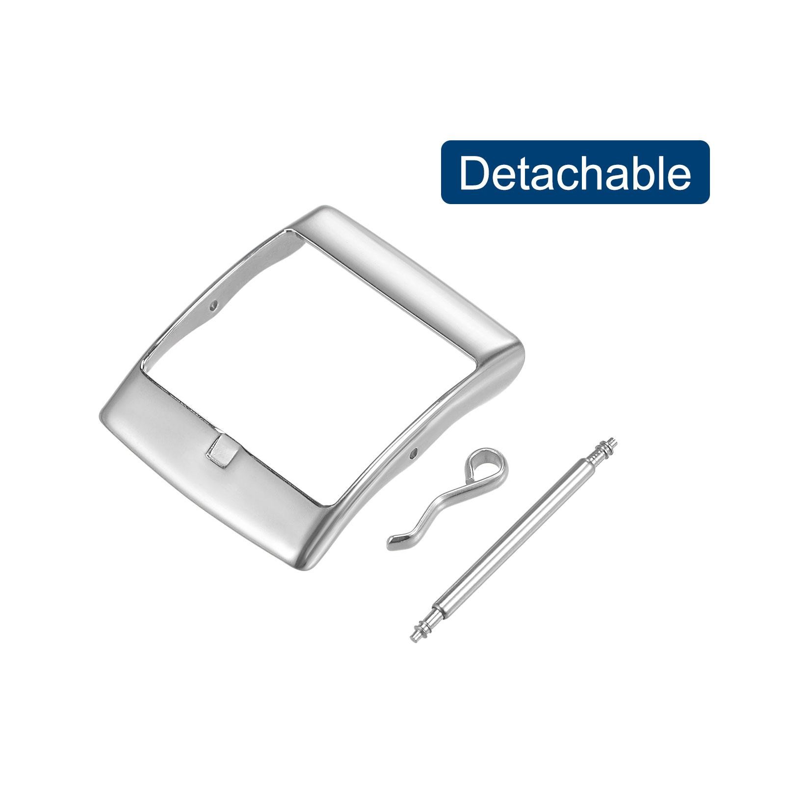 Watch SUS304 Silver Tone PVD Buckle for 22mm Width Watch Bands with Spring Bar