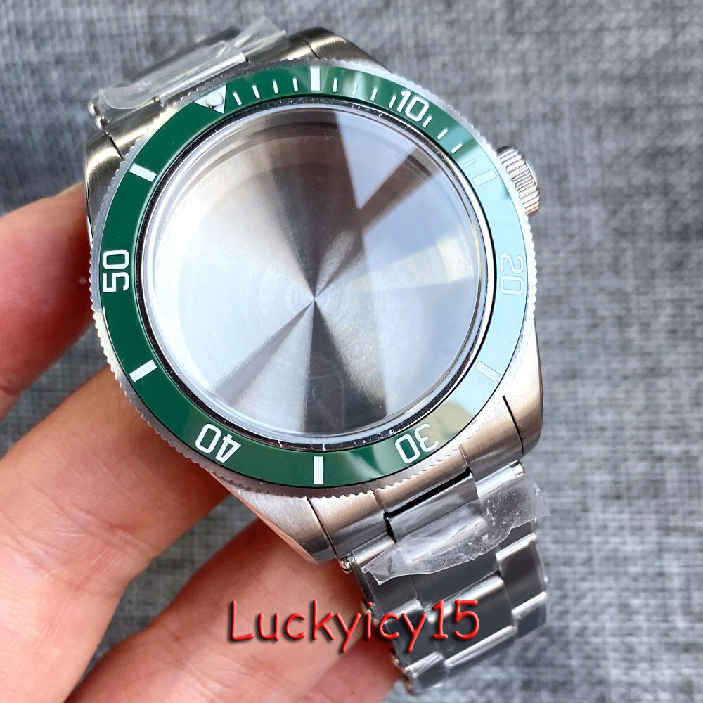 39mm 20ATM Rotating Bezel Watch Case fit NH35 NH36 ETA 2824 Domed Sapphire Glass