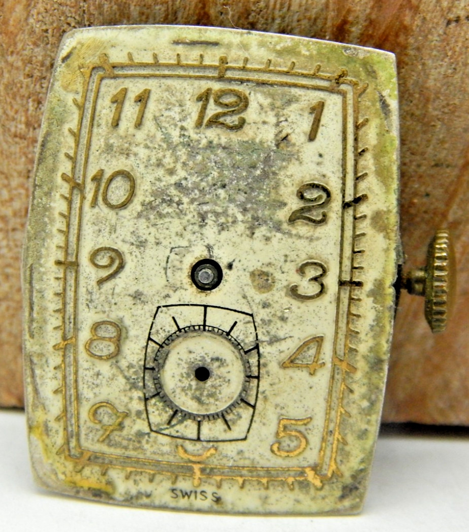Vintage Seeland 17 jewel 19.2mm men’s wrist watch movement with dial and crown