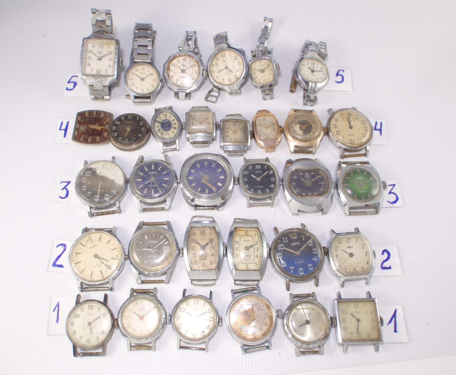 Women’s Watches 30pcs USSR for PARTS or REPAIR Vintage Soviet Mechanical Watch