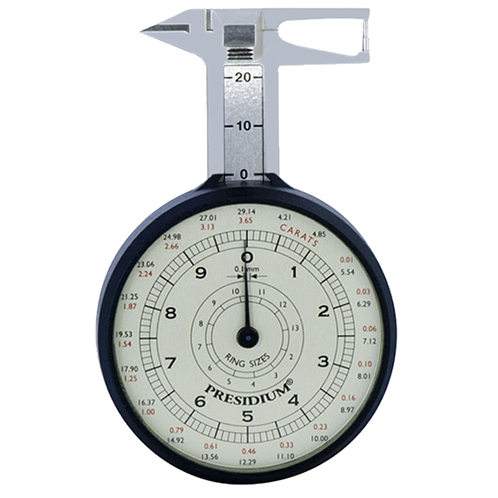 Presidium Dial Gauge Stone Measuring Device With Carat Display & Gemstone Table
