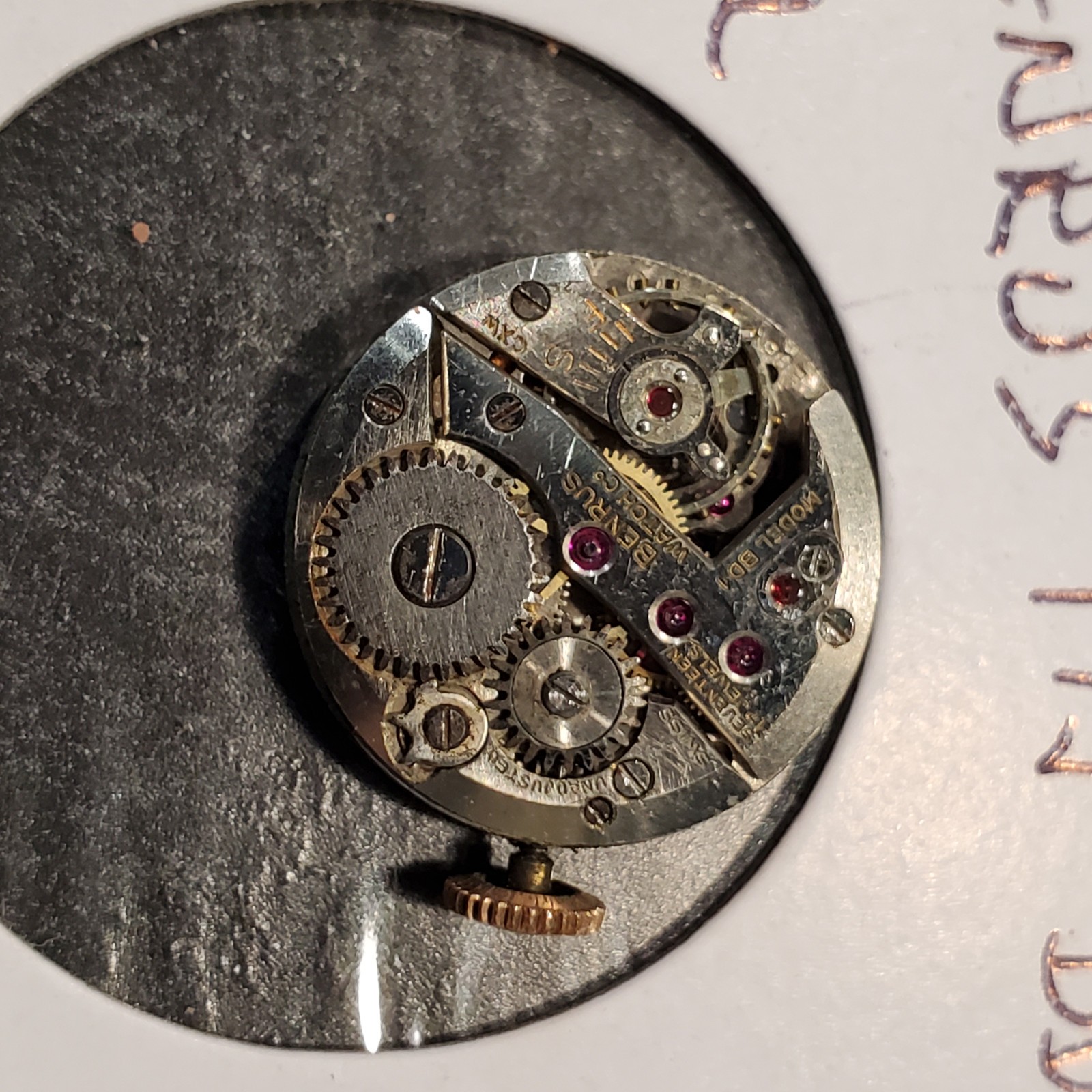 BENRUS 17j BD1 WRIST WATCH MOVEMENT #1712