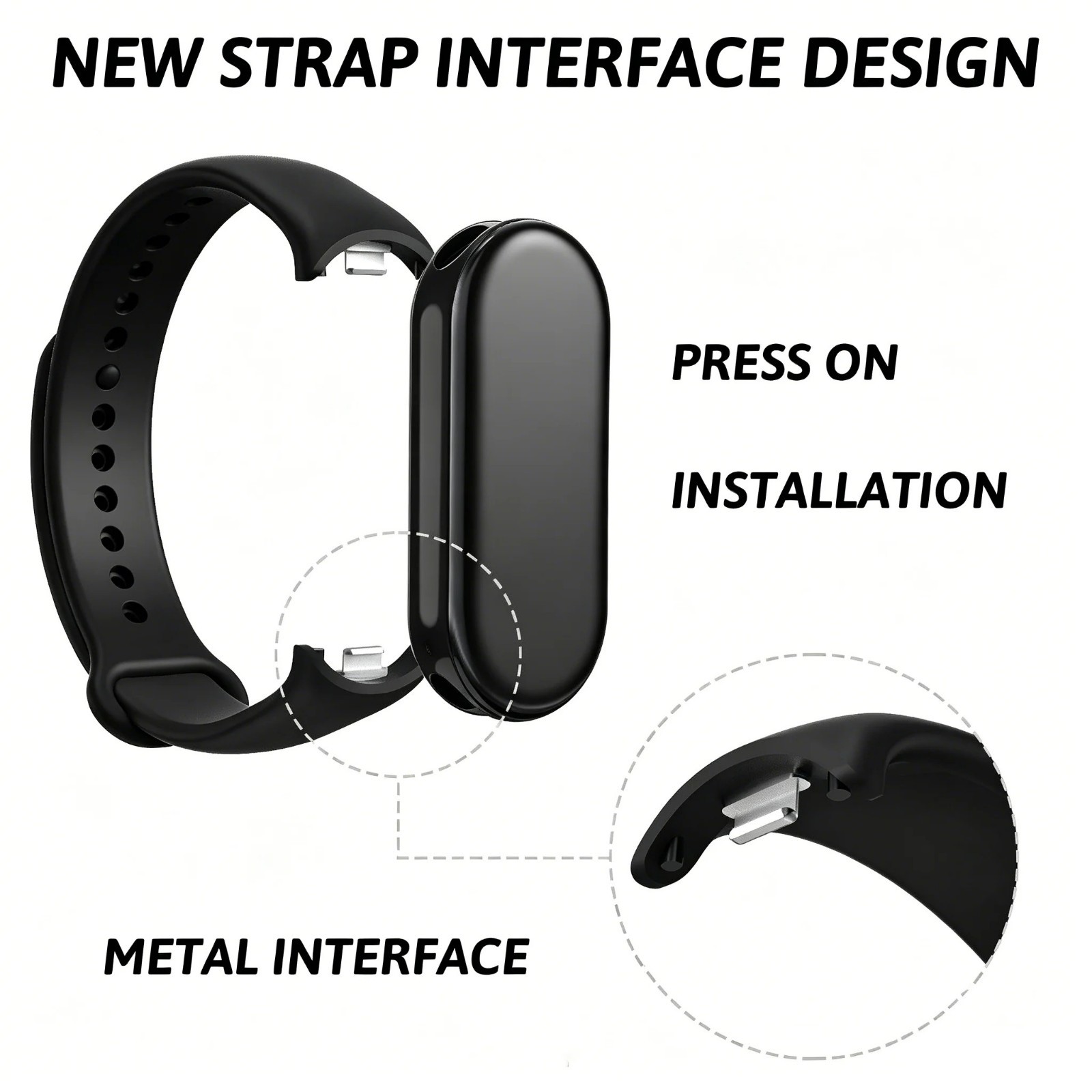 Silicone Sport Watch Band Strap for Xiaomi Smart Band 10 9 8 Soft Wristband