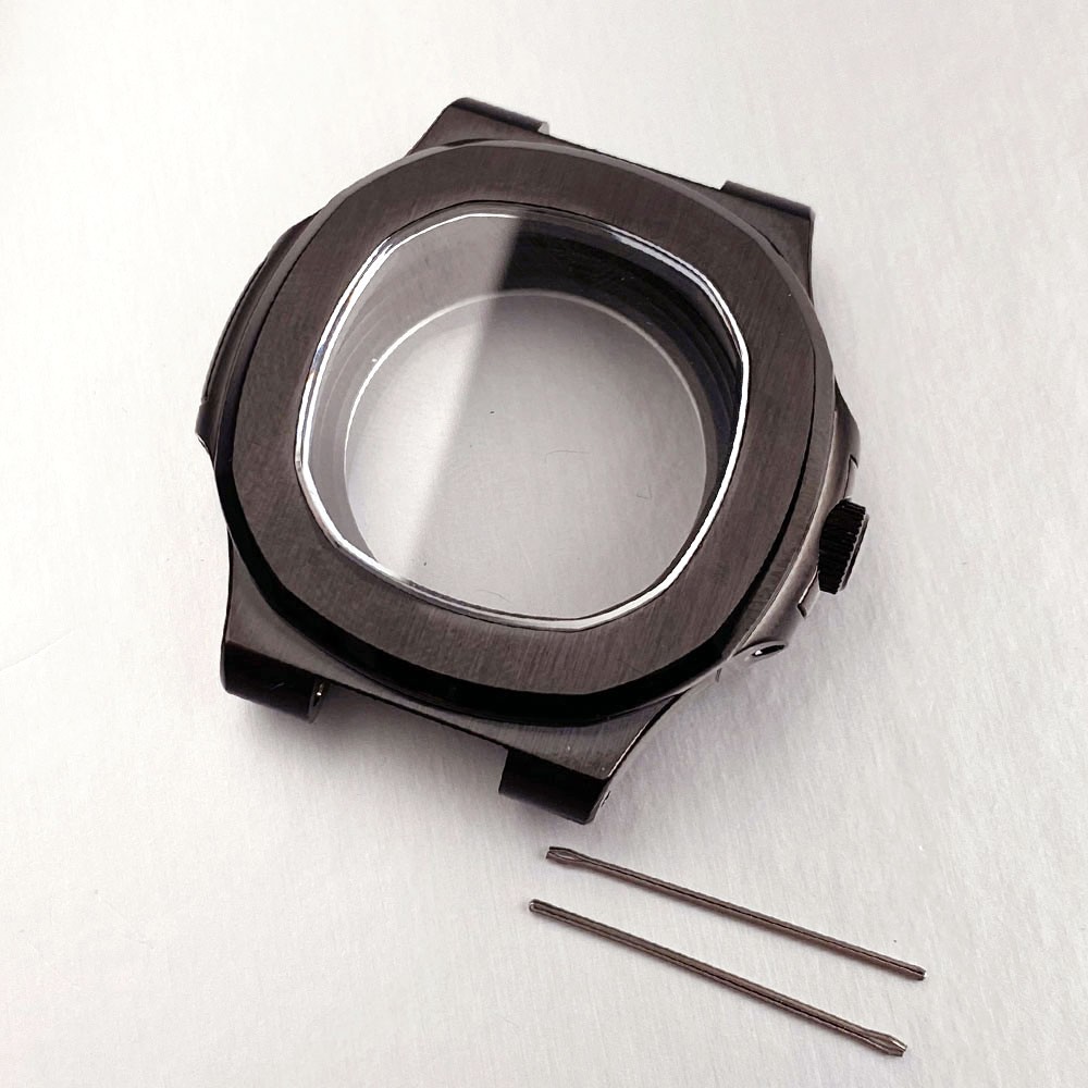 NH35A 40mm Square Watch Case Sapphire Crystal for NH36 NH38 NH70 Waterproof