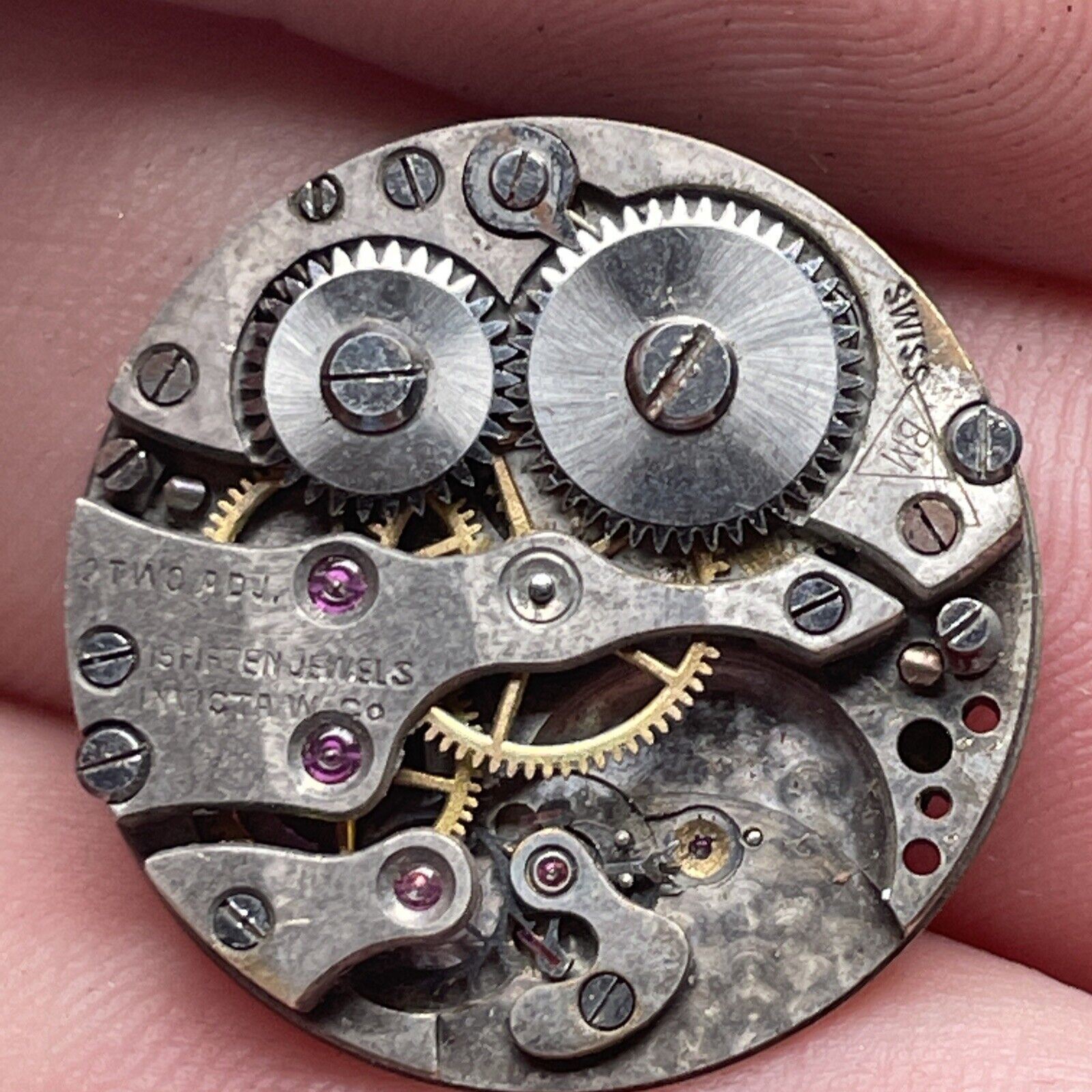 Vintage Invicta Watch Co. 15 Jewels 2 Adjustment Movement With Face.