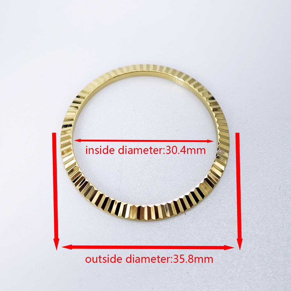 For 36mm 16013 16018 16233 16234 16203 Rolex Datejust Steel Watch Bezel 30.4mm