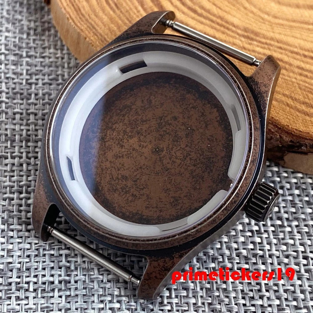 Bronze Plated 39mm Pilot Watch Case+Dial Set Fit NH35 Miyota8215 ETA2824 PT5000