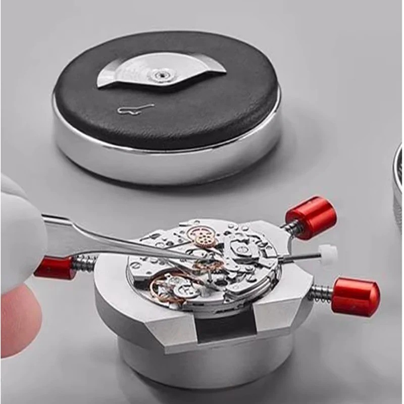 Watch Movement Holder Cushion Pad Leather Tool for Repair, 53mm/70mm Size
