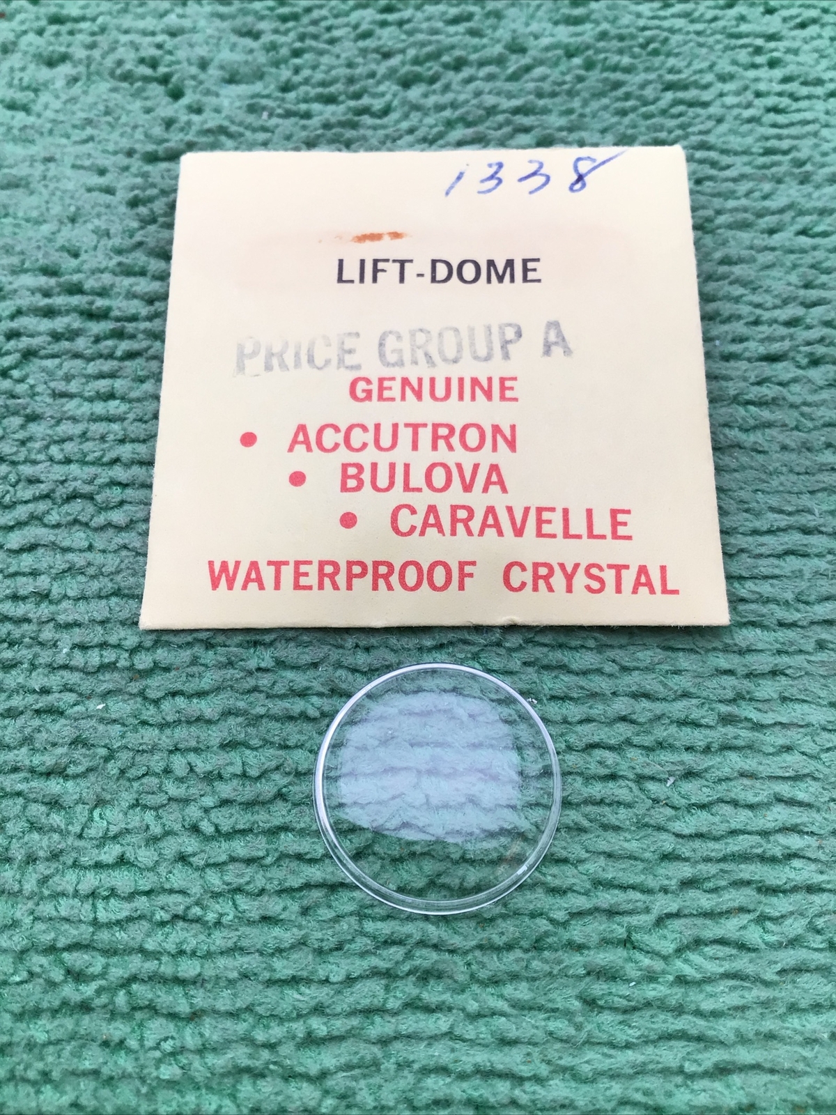 Genuine Bulova Accutron Part # 1338 Watch Crystal