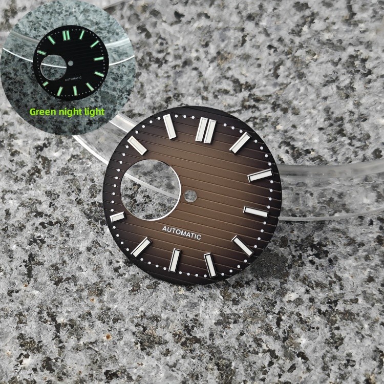 NH38 dial 29.8mm skeletonized coffee green lume fit NH35-NH38-NH36-NH70 movement