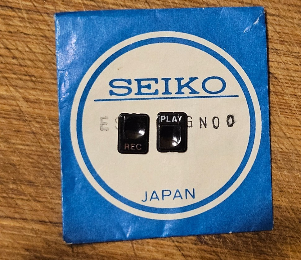 GENIUNE SEIKO BUTTONS PUSHER Play & REC set for M516-4009 FOR GHOSTBUSTERS Watch