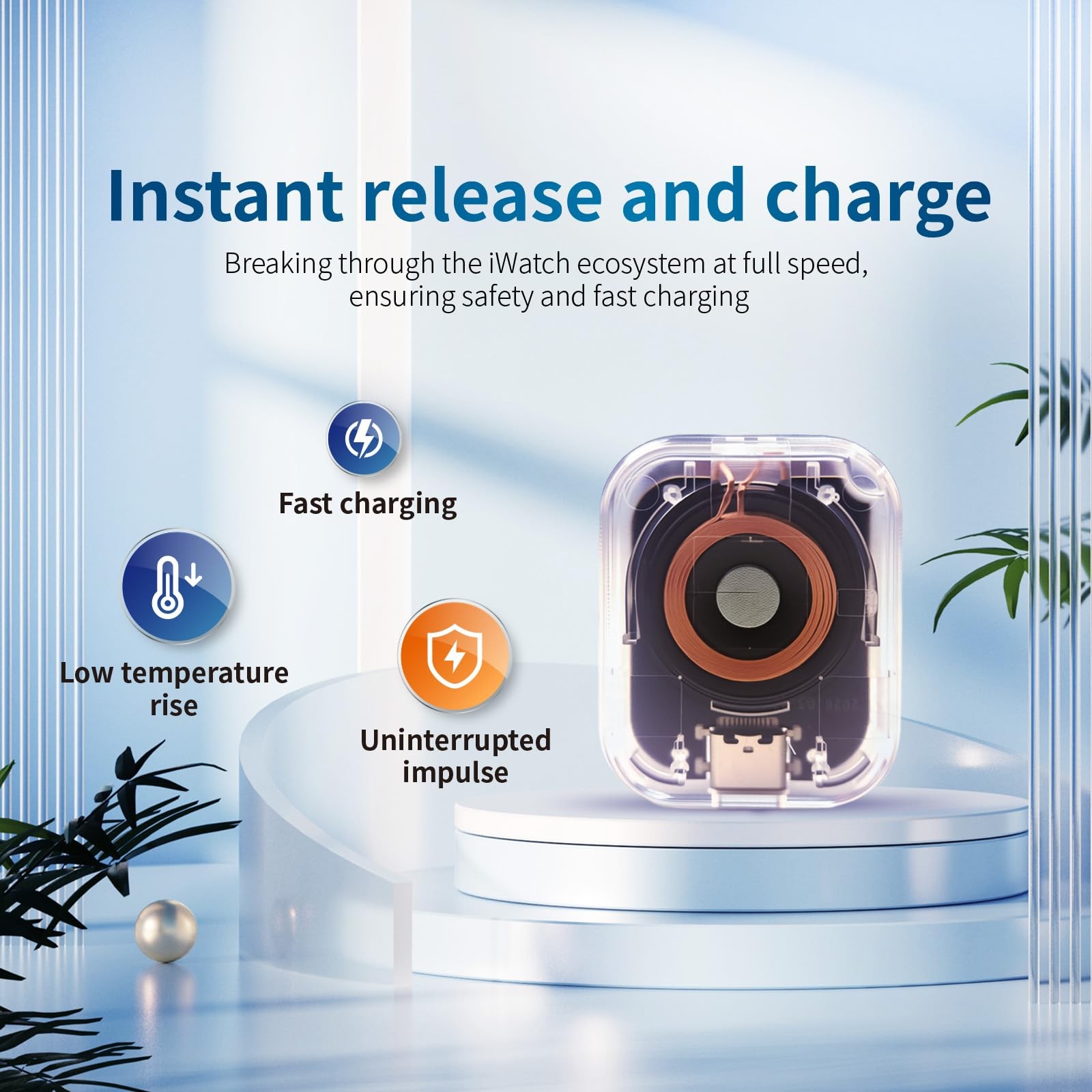 5W Magnetic Wireless Charger for Apple Watch S1-S11, SE 1-3, Ultra 1-3, Porta…