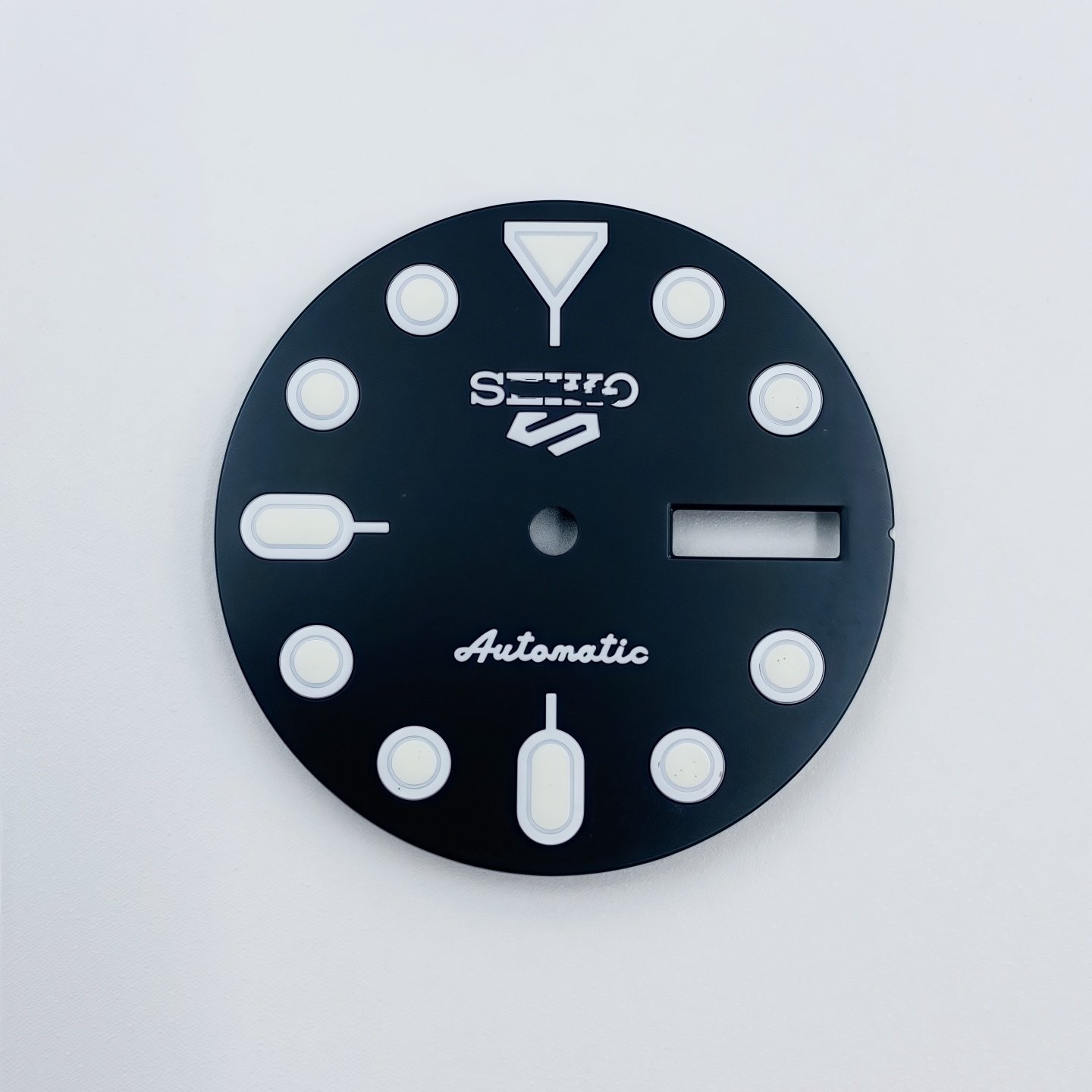 28.5mm Green Luminous Watch Dial Double Calendar for Nh36 Movement
