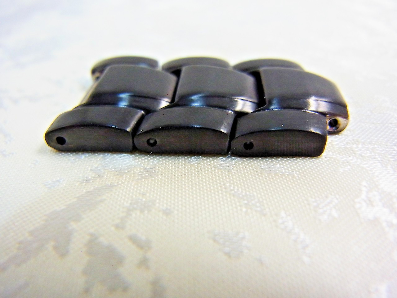 Luminox F117 Nighthawk Black SS Genuine Link 18mm Watch Band 3pcs set Mint