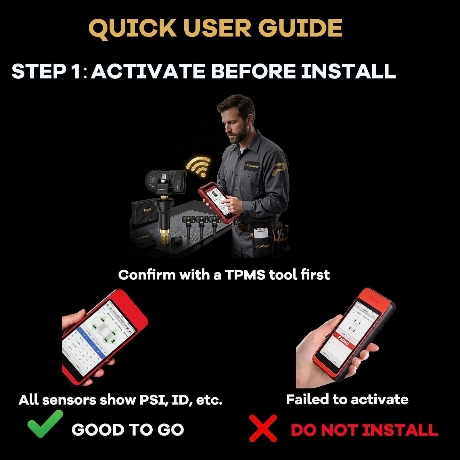 TPMS Ford 315Mhz Pre-Programmed,Compatible with F-150(09-14)|F-250(09-16)|F-3…