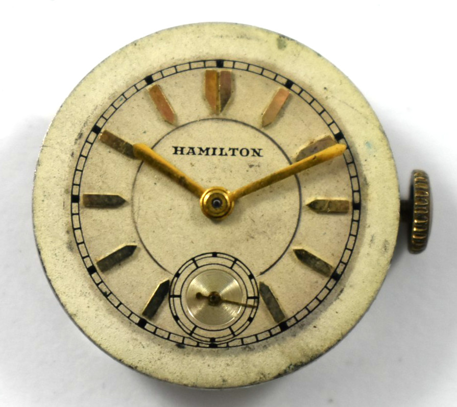 Vintage Hamilton Manual Wind 17J 987-F Wrist Watch Movement lot.we