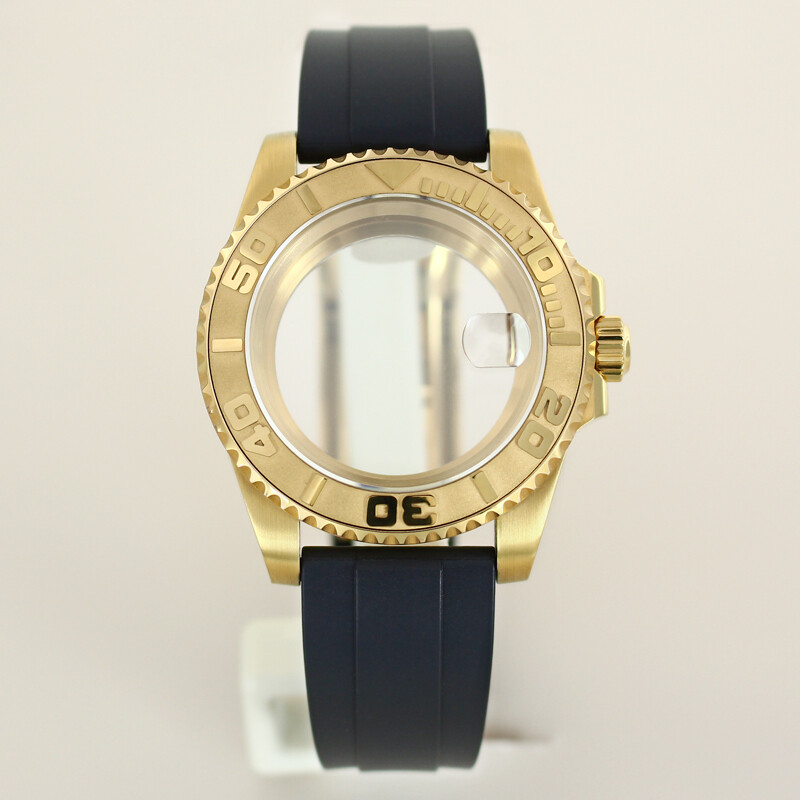 For Nh35 2824 Movement 40mm Watch Case Strap Yacht Ceramic Bezel Sapphire Glass