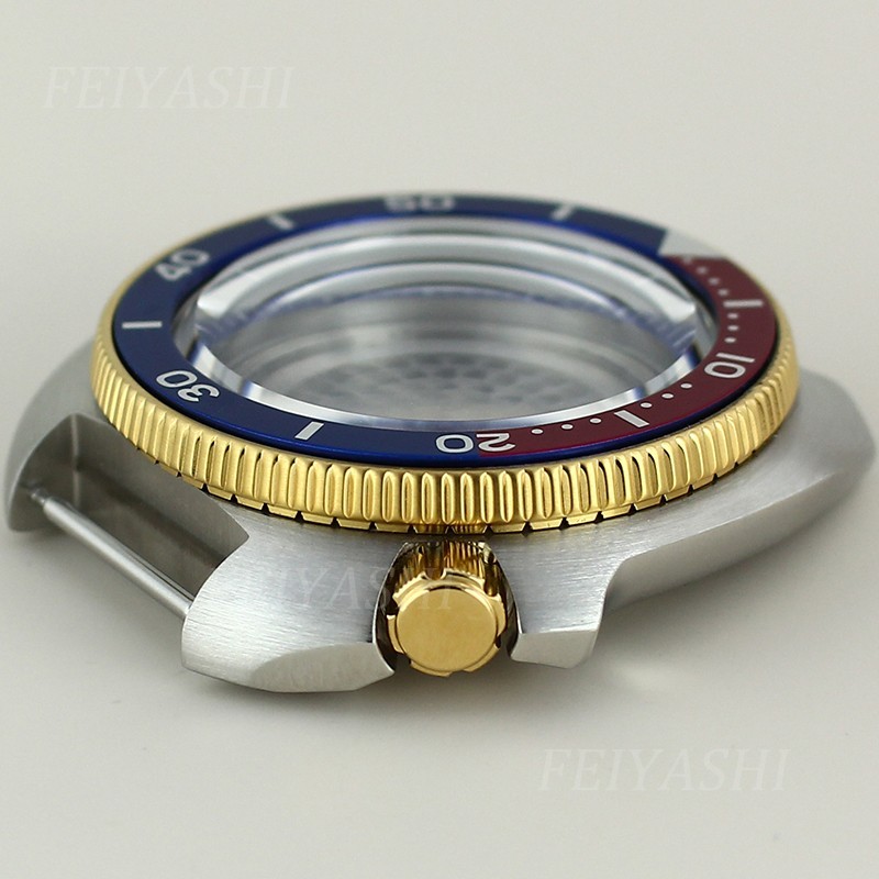 44mm Watch Case Modify Seiko turtle 6105 Mod Sapphire 10ATM For Seiko NH35 38 36