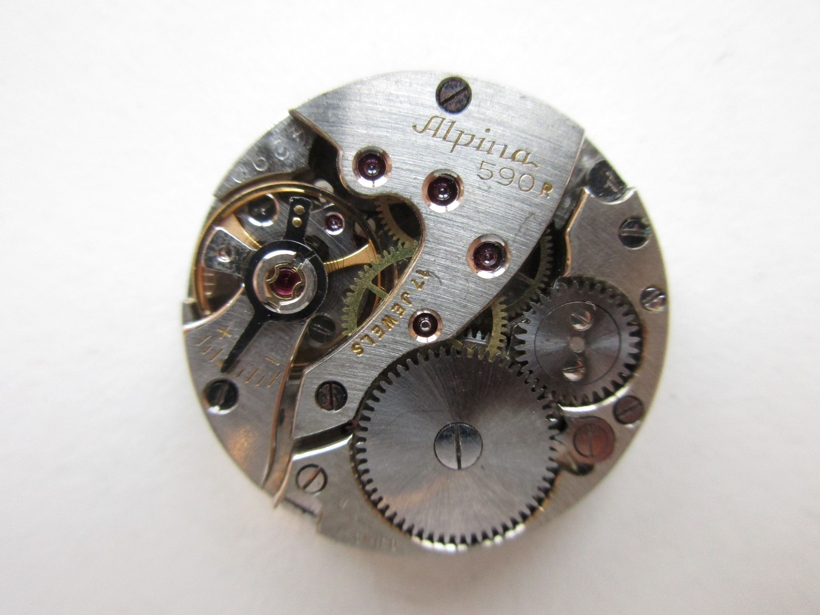 Alpina cal. 590R Swiss watch movement – setting lever spring broken