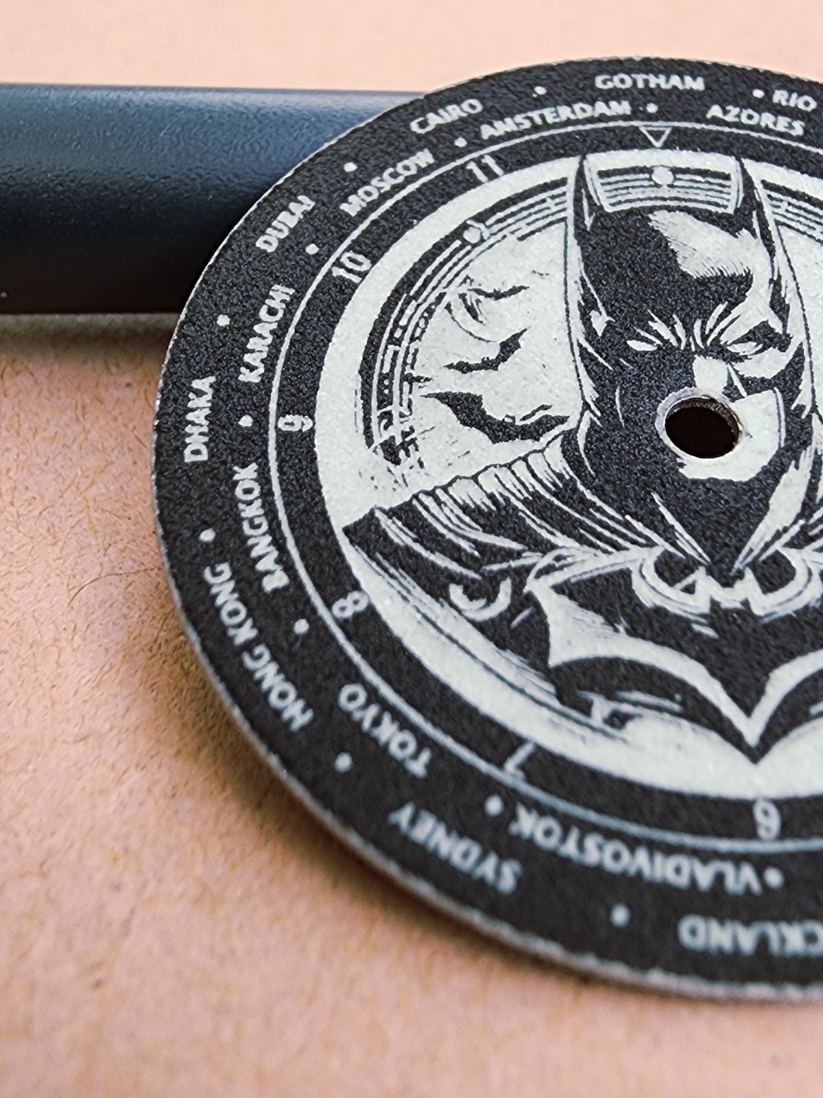 Custom-Made Laser Engraved Watch Dial | BATMAN + LUME – Order any designsize