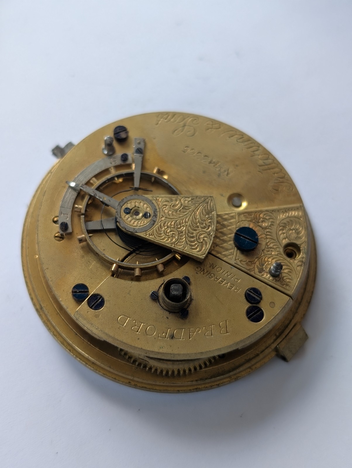 Vintage Fattorini & Sons Key Wind 46.36mm Pocket Watch Movement (Spares/Repairs)