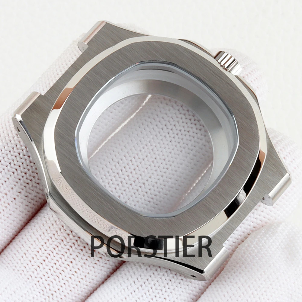 40mm Square Watch Case for Nautilus NH35 NH36 NH38 movement 30.5mm Dial Rose Gol