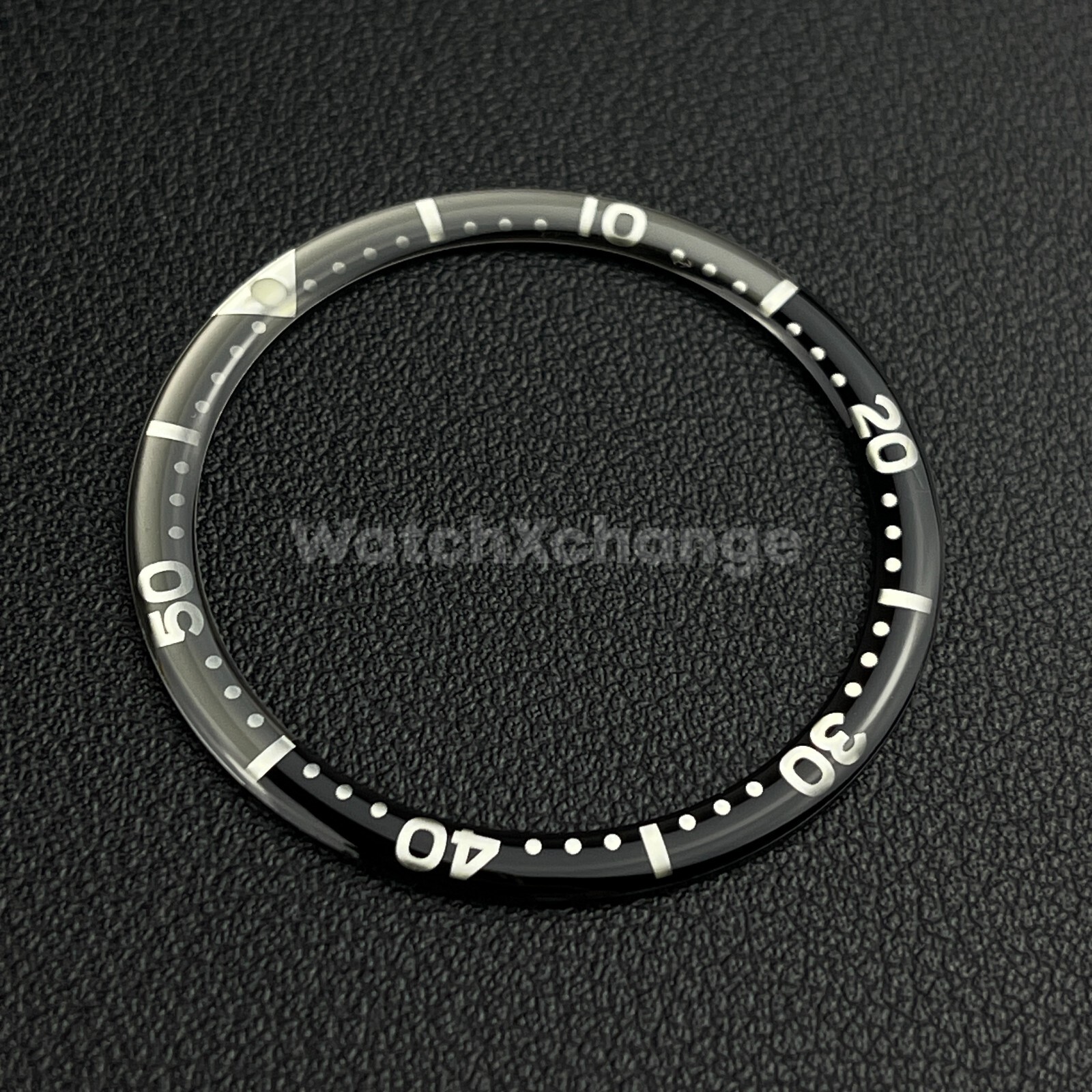 Black & Grey 38mm Flat Resin Bezel Insert For Divers Watch Seiko Mod SKX SRPD