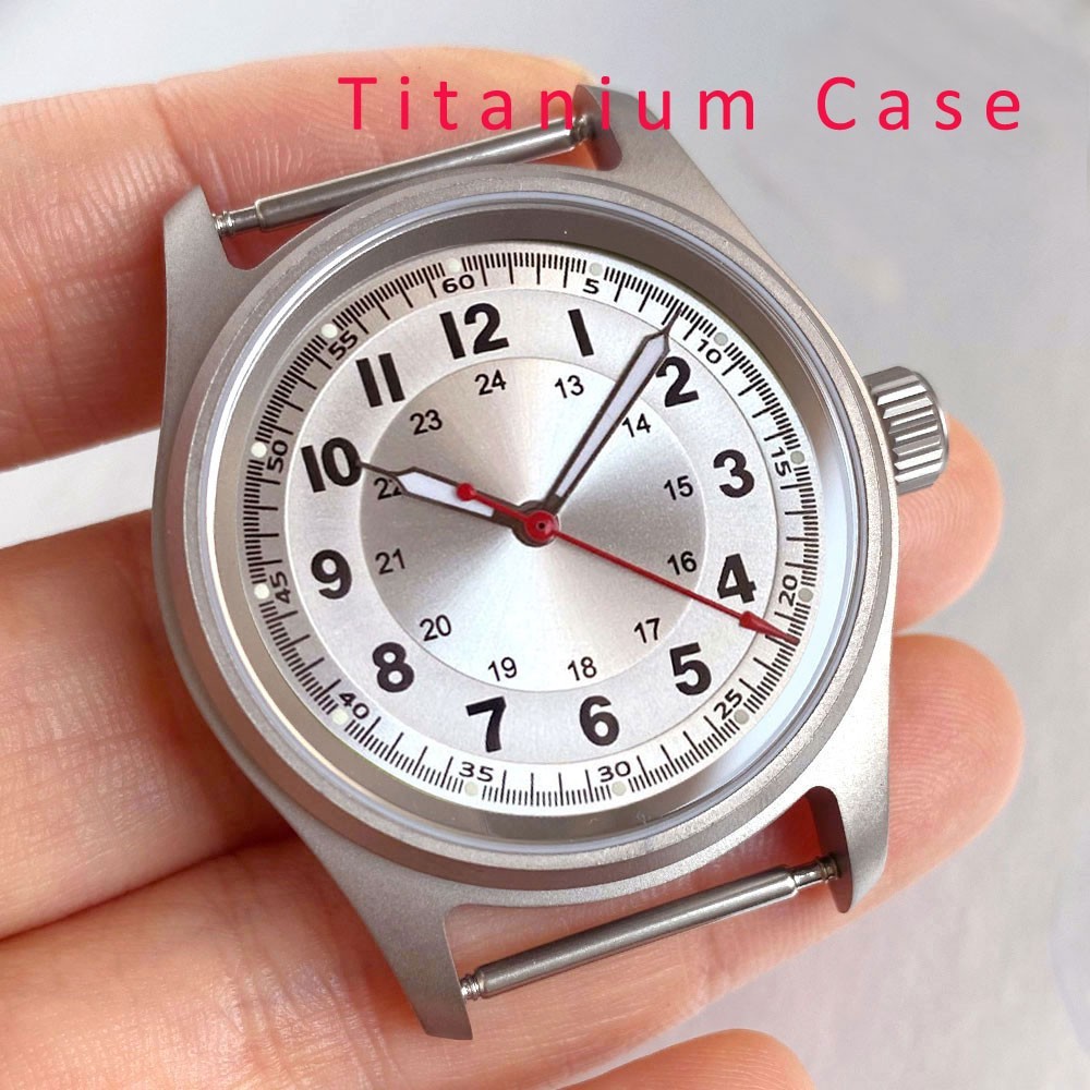 Sapphire Glass Titanium Watch Case 39MM Fit NH35 Miyota 8215 PT Waterproof Case