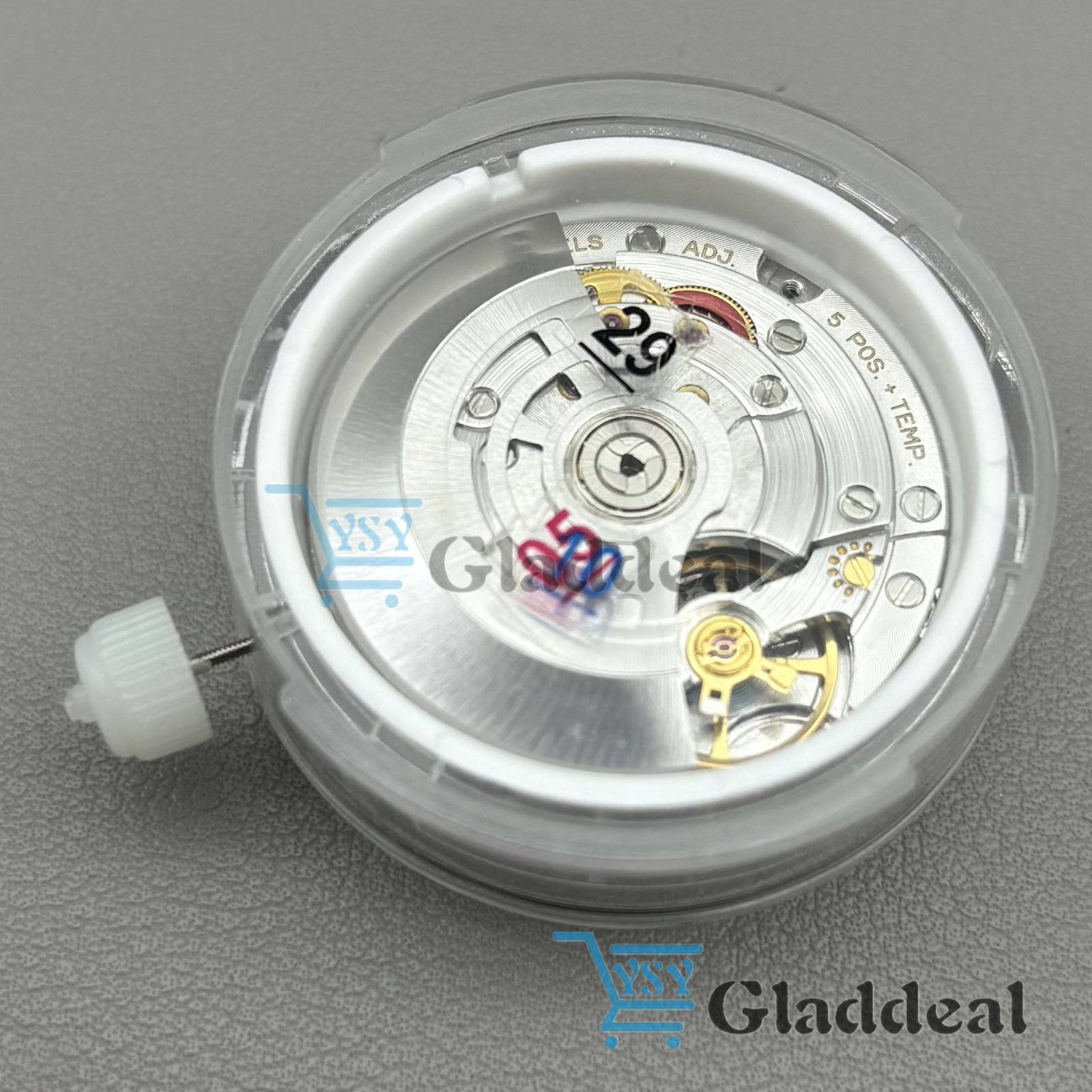 Automatic Mechanical Movement 3255 Dual Calendar 31 Jewels Blue Balance Wheel US