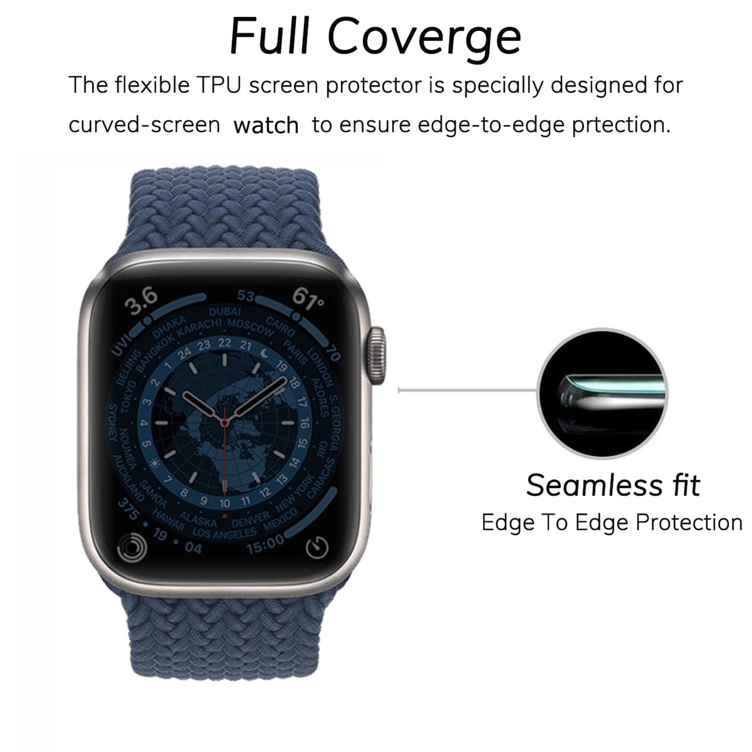 [4-Packs] Privacy Screen Protector Compatible for Apple Watch 44mm SE Series …