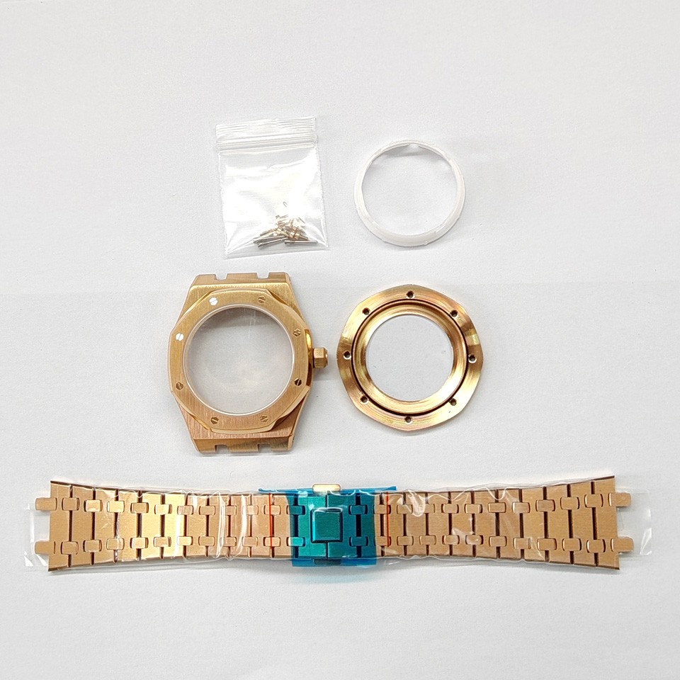 41mm Stainless Steel Watch Case Strap Sapphire Glass For NH35 NH36 4R Movement
