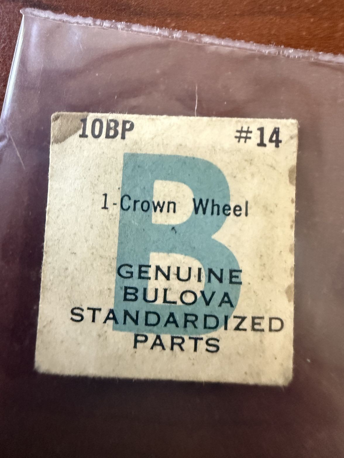 Bulova 10BP Crown Wheel #14 NOS Genuine Vintage Watch Part New Old Stock