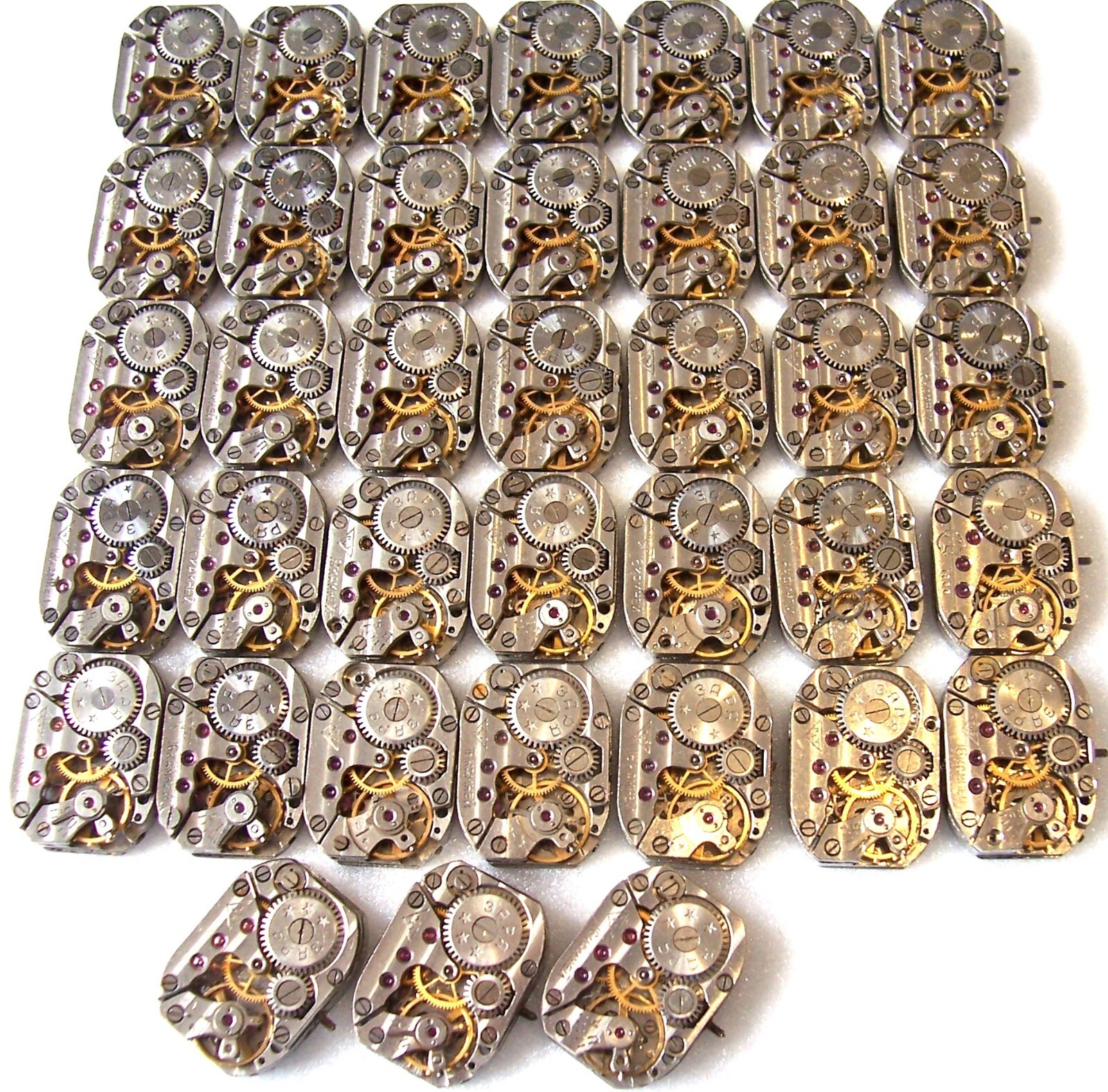Lot 56 ladies watch movements Zarja Geneve Waves Anglage 14×18 mm Steampunk Art