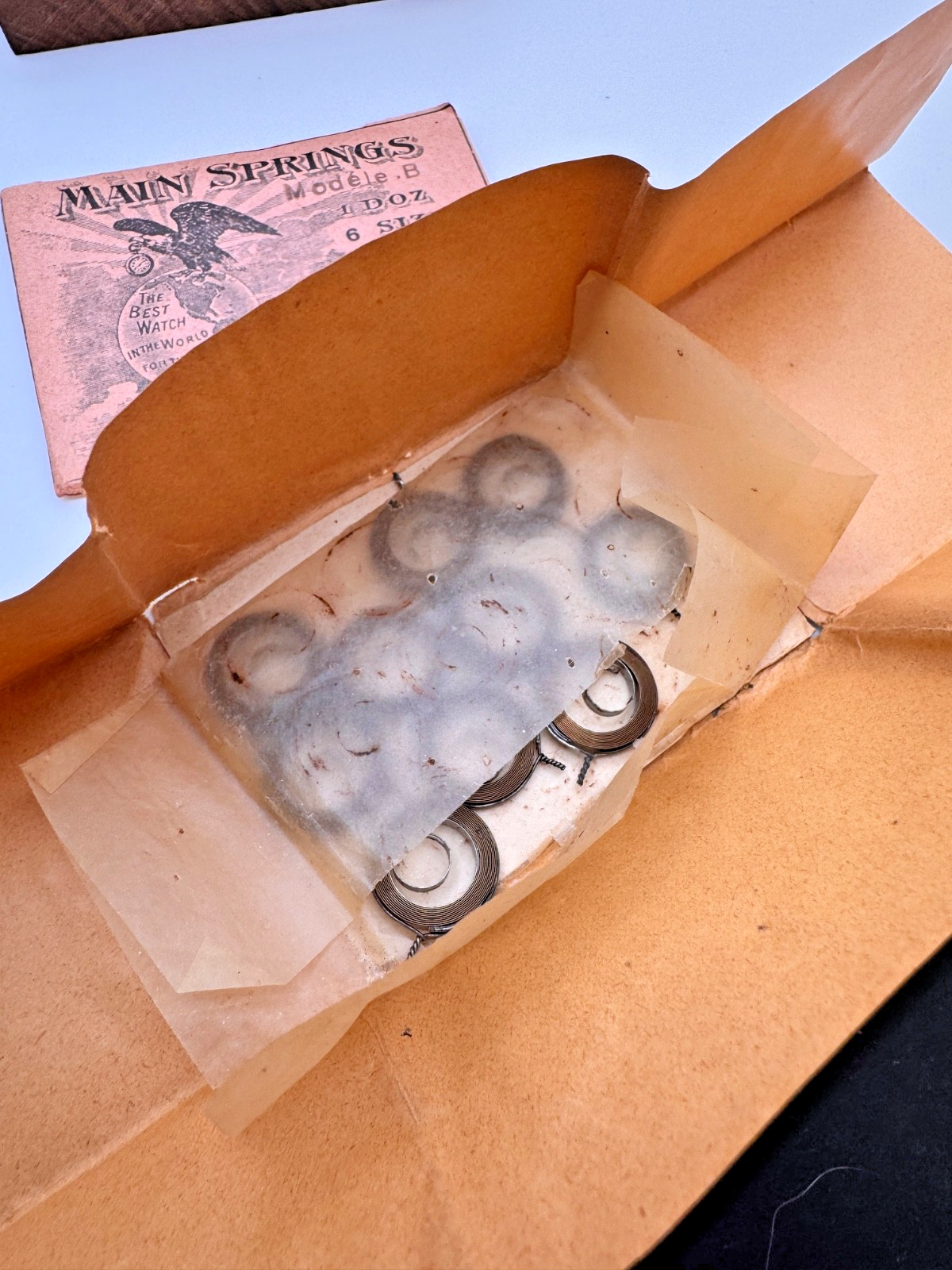 LOT_Vintage New York Standard Mainsprings 18S, 16S, 6S watchmaker parts repair