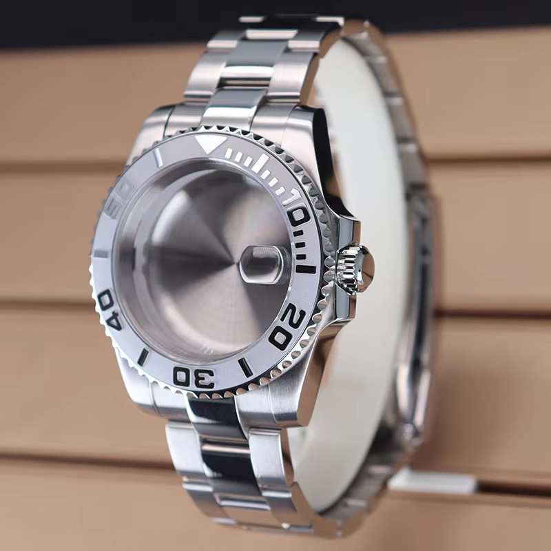 40Mm Watch 20Mm Bracelet Set Case Sapphire Crystal Glass for Seiko Nh35 Nh36 Eta