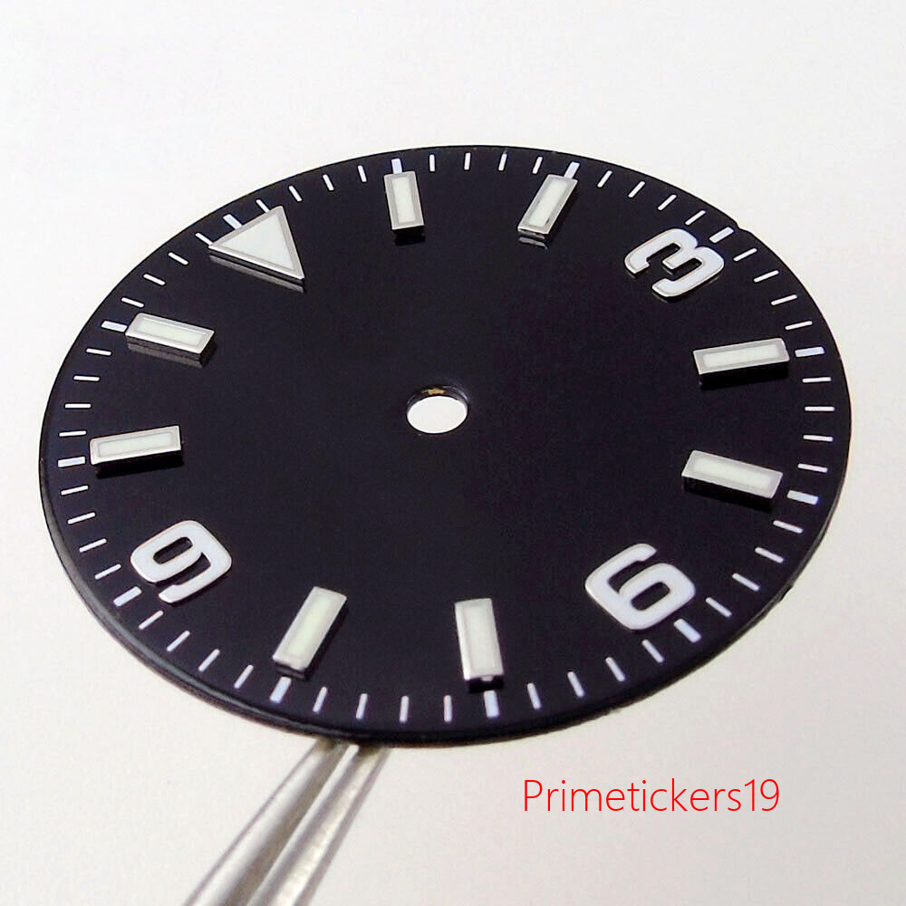 29mm Green Lume Watch Dial Fit NH35 NH36 MIYOTA 82 Series MINGZHU2813 ETA2836