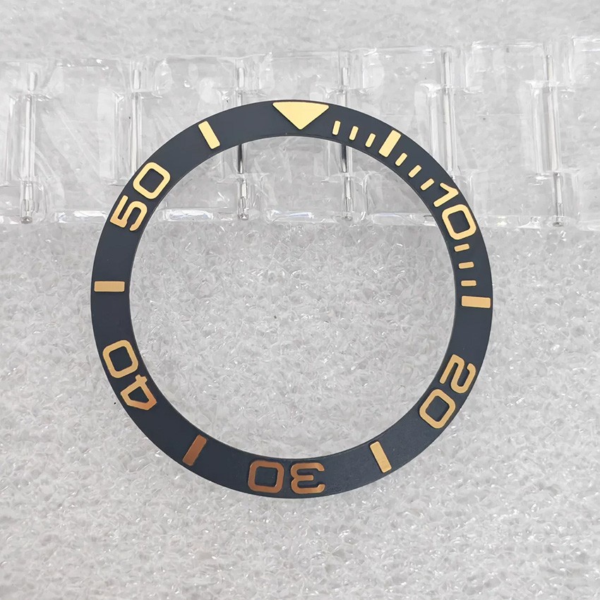 Watch Accessory 38MM–30.6MM Gold-Letter Aluminum Bezel for 40MM Case