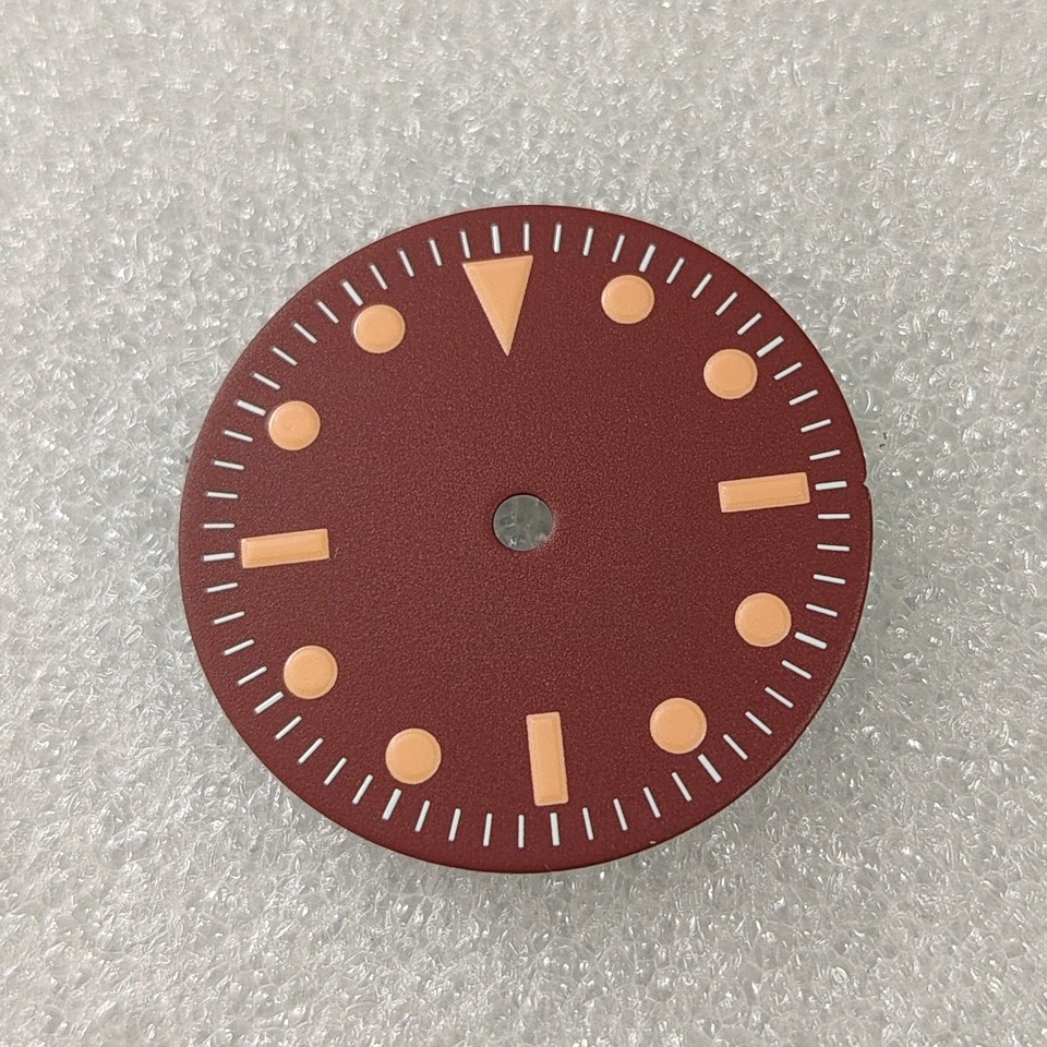 Watch Accessories Retro Dial Orange Marker Green Lume+ Hand Fit NH35/36 Movement