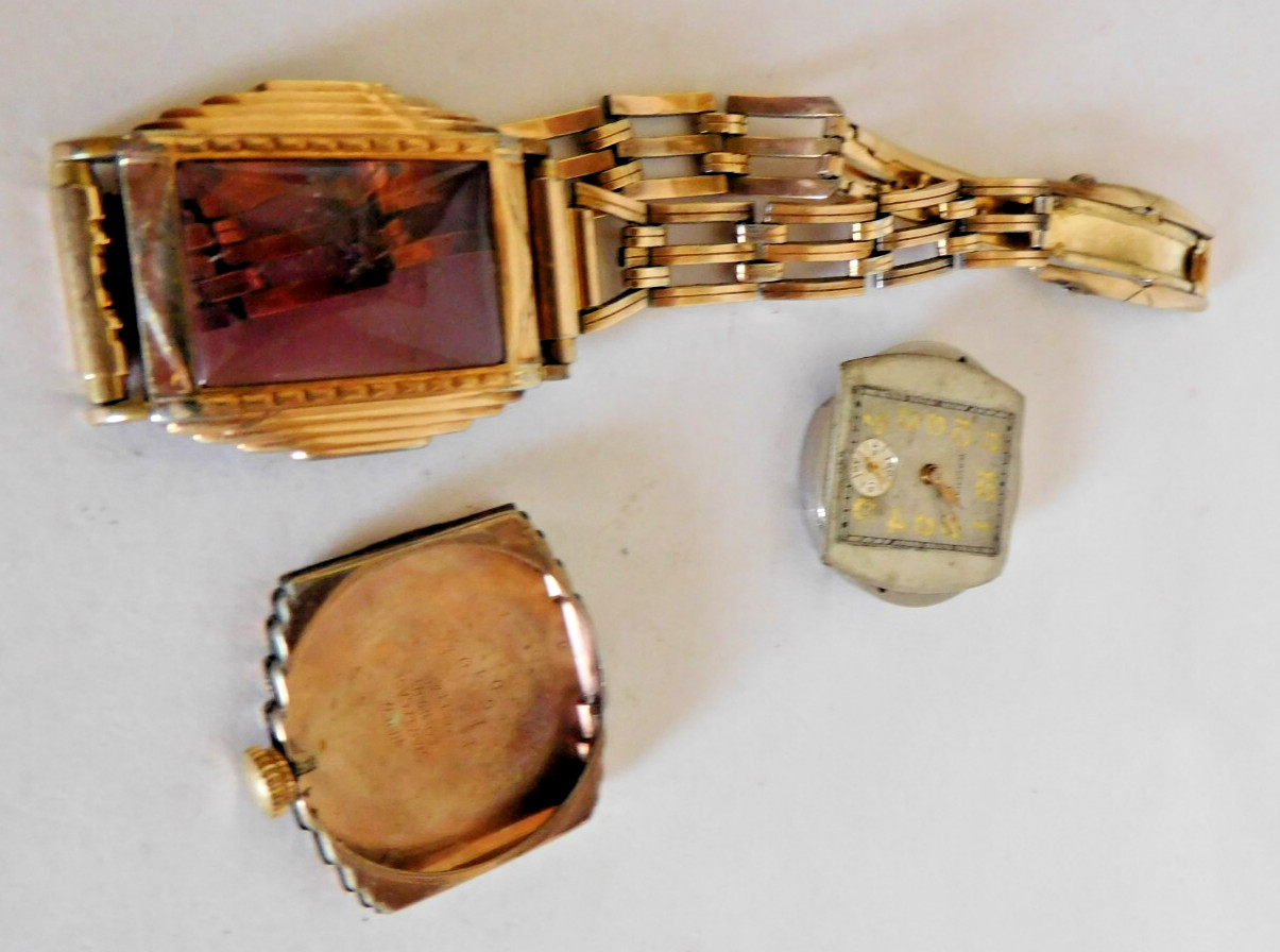 GENTS WALTHAM 1864 RUBY 17 JEWELS MOVEMENT #115203. GOLD FILLED CASE #116040.