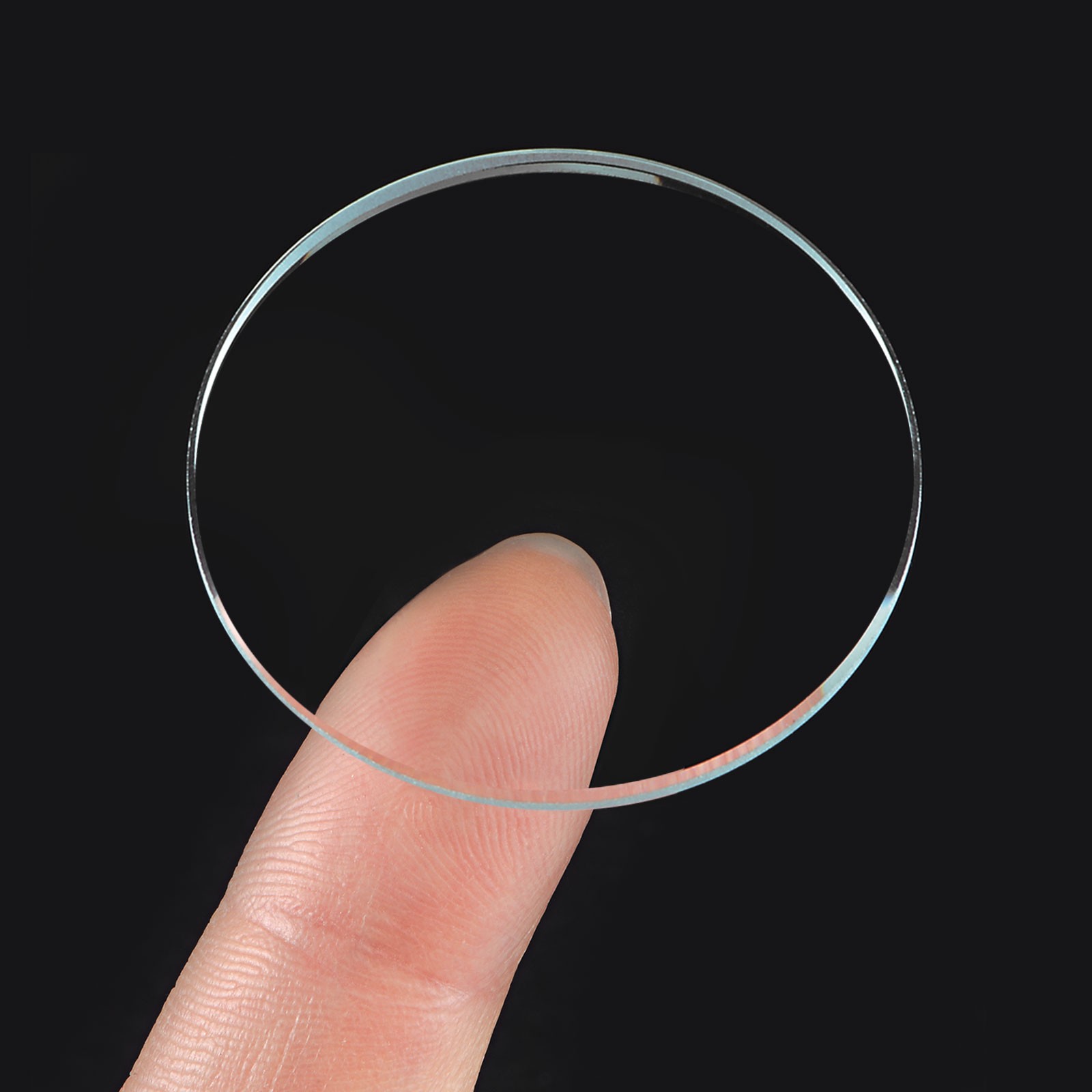 Round Flat Watch Crystal Lens Glass 36mm Dia Replacement Parts Clear 6Pcs