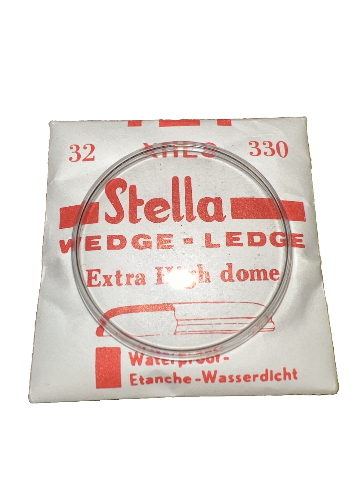 XHEC 32 330 EXTRA HIGH DOME ROUND PLASTIC WATCH CRYSTAL Stella Holland