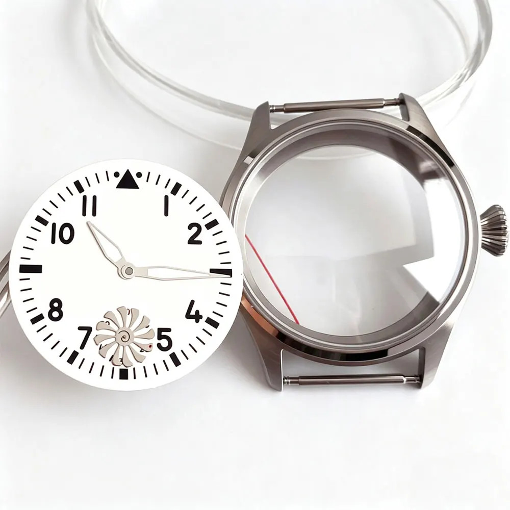 Tandorio 42mm Hand Winding 6498 ST3621 Watch Case Stainless Steel Sapphire Glass