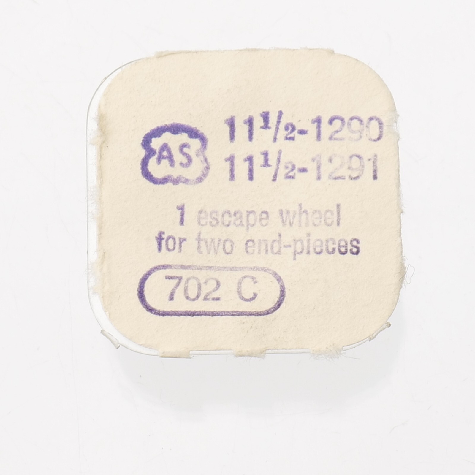 AS 1290, 1291, 1510 Escape Wheel Watch Part 702/231 New Old Stock Watchmakers
