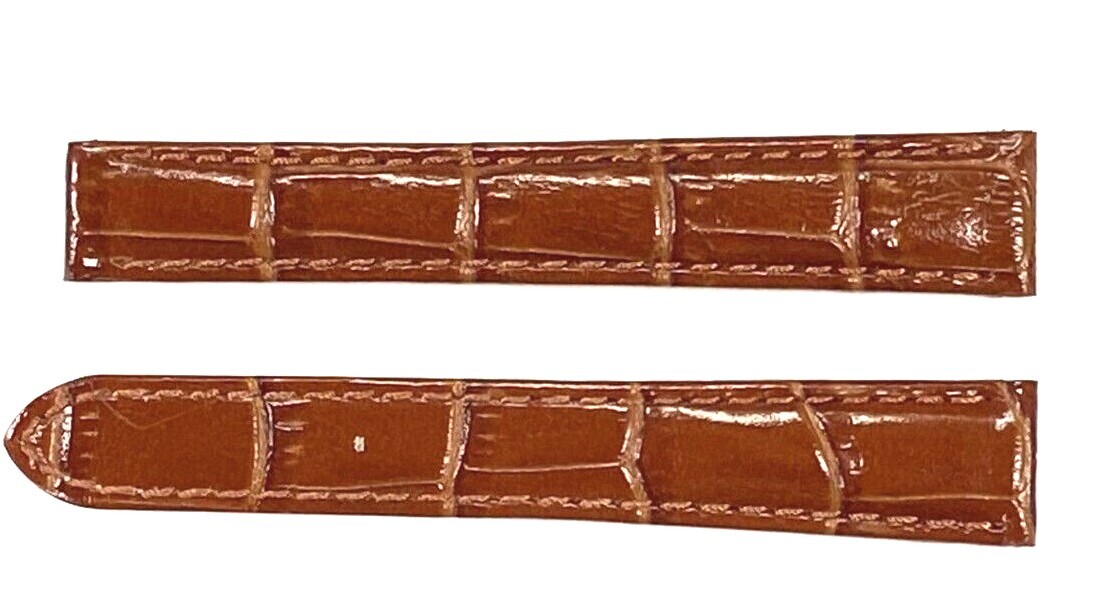 Watch Band Genuine Leather Alligator Grain fit Cartier Watch 14x12MM