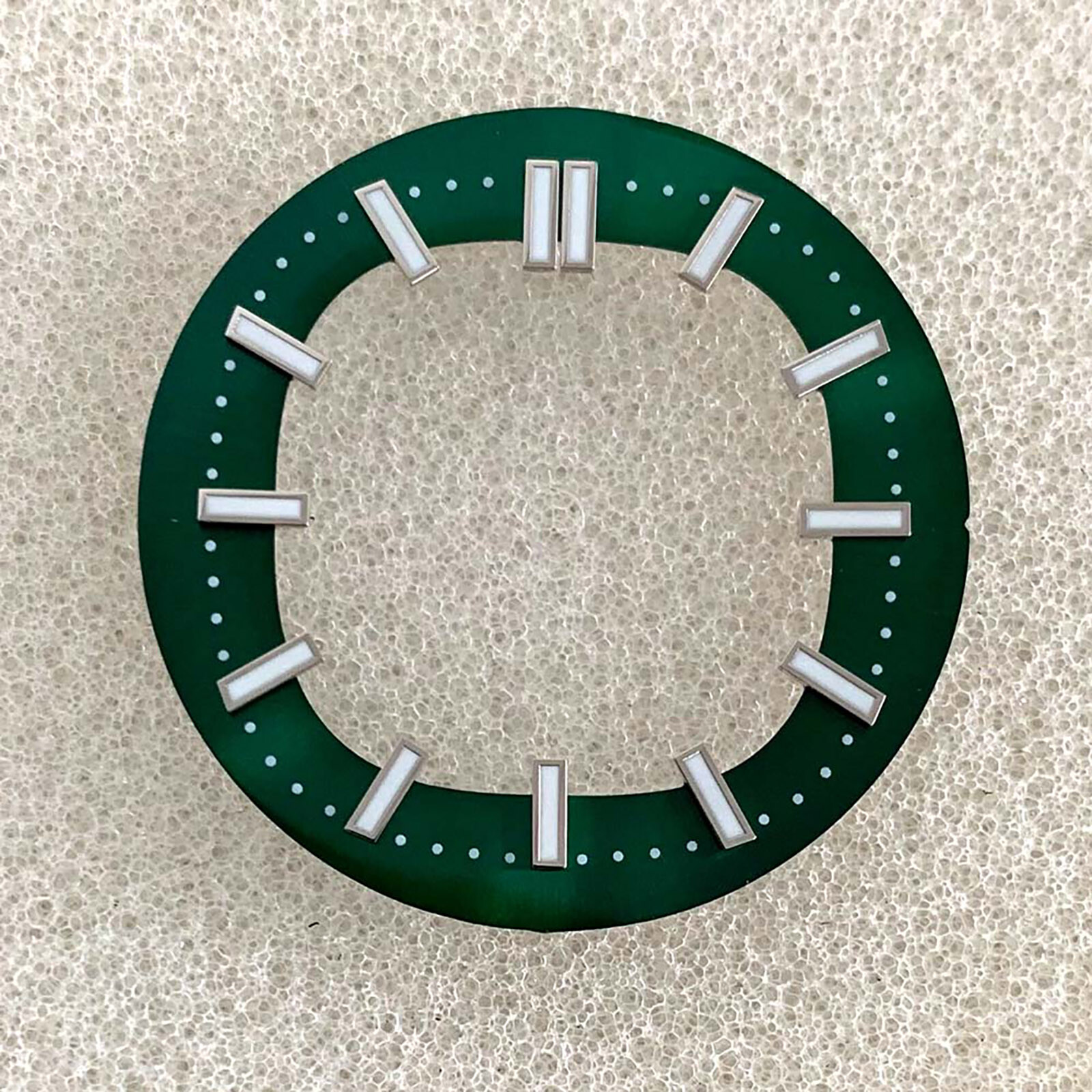 Green Luminous Studded Skeleton Watch Dial 30.5mm for 3 o’Clock NH35 Movement