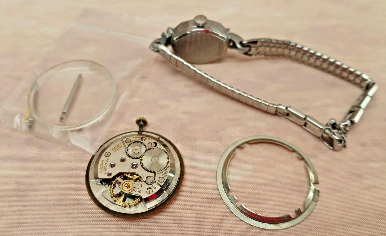 Vintage Watch Lot Galaxie Elgin Bulova 11AC Parts Repair AS IS