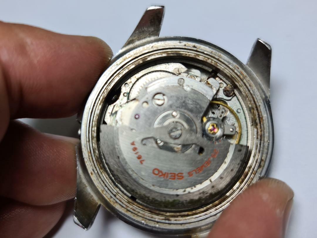 USED WATCH HEAD SEIKO SPORTSMATIC DELUXE DIASHOCK 25 JEWELS 7619-9000 JAN 1967